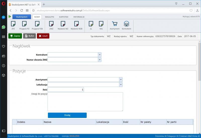 System magazynowy WMS System magazynowy WMS
