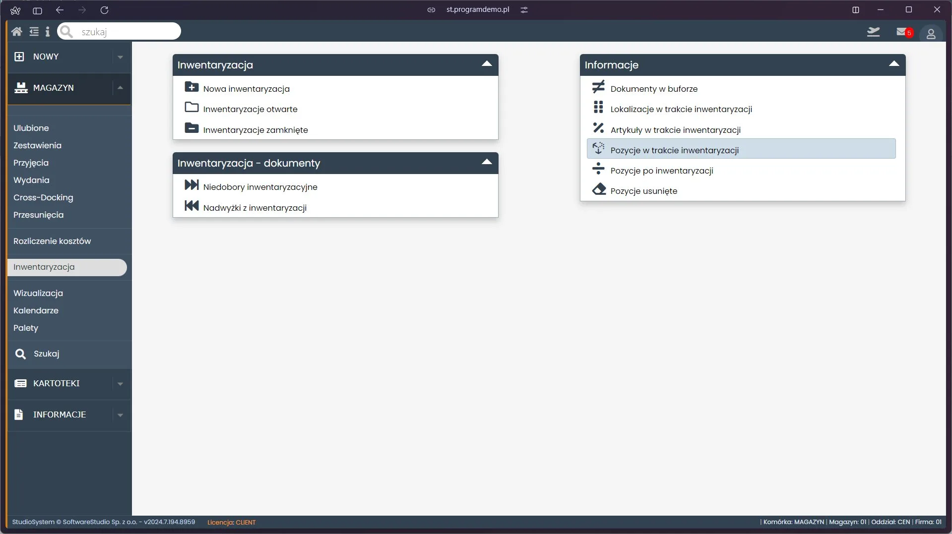 Inwentaryzacja w programie WMS.net