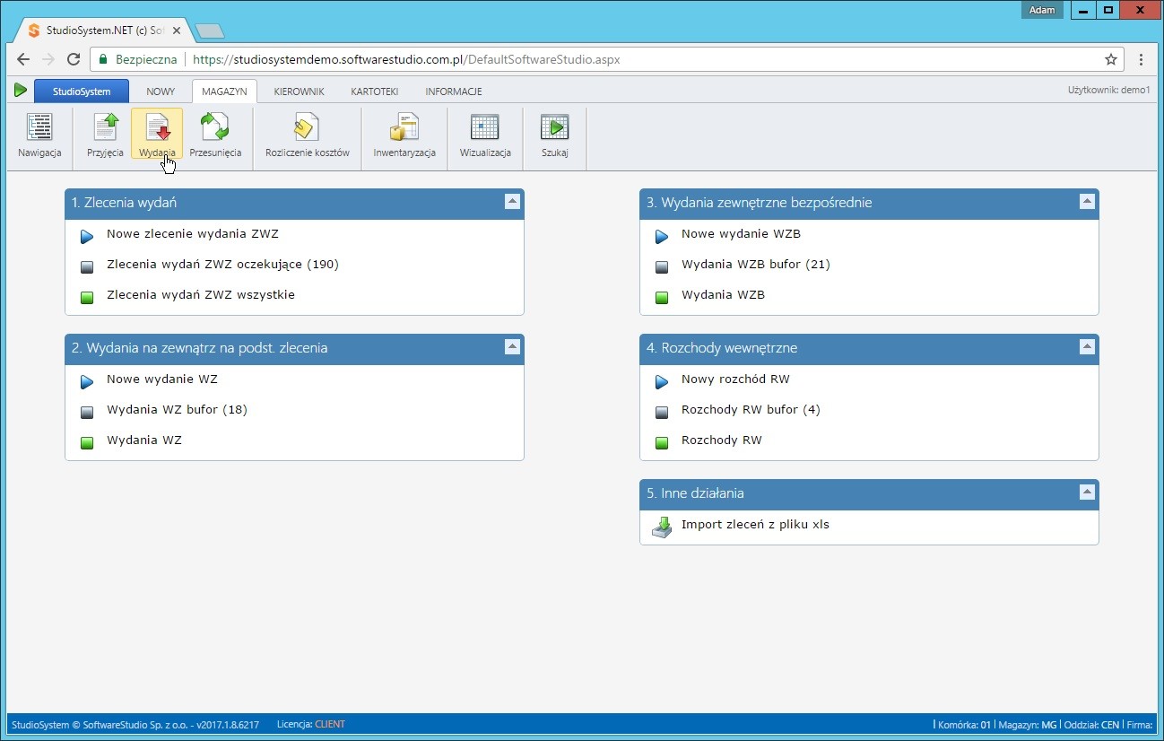 oprogramowanie magazynowe wydanie wz