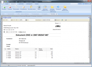 zlecenia wydania wydruk dokumentu 1