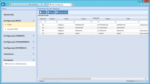 konfiguracja menu grupy