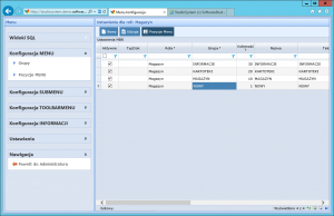 konfiguracja menu grupy pozycje menu