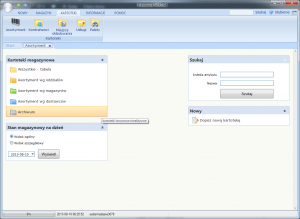 archiwum kartotek magazynowych