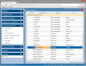 y_insert_update pasek przycisków konfiguracja