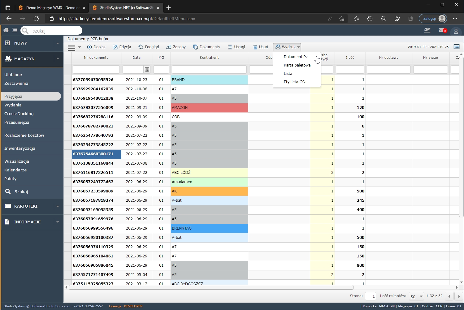 SoftwareStudio warehouse management system role_doc w programie magazynowym wms