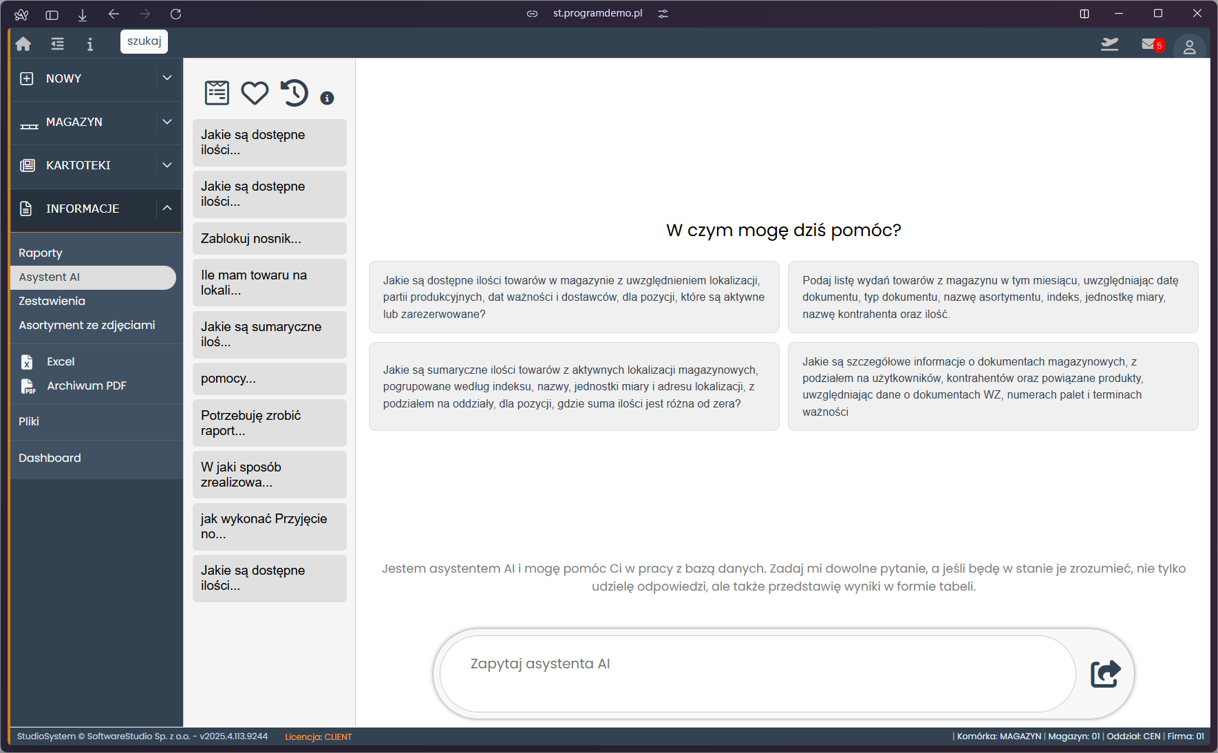Wykorzystaj asystenta AI w swoim magazynie dzięki Chat GPT w systemie Studio WMS.net